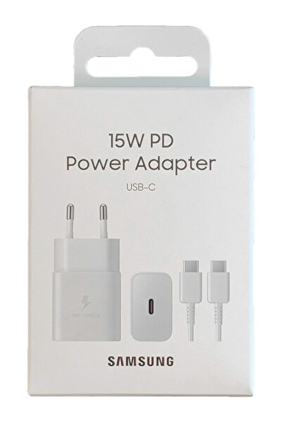 Samsung Adaptor 15W PD USB-C + USB-C 1m Alb