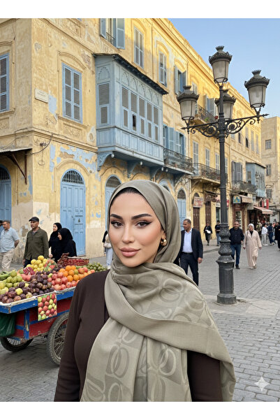 Helyabutik Halka Dama desen pamuklu şal