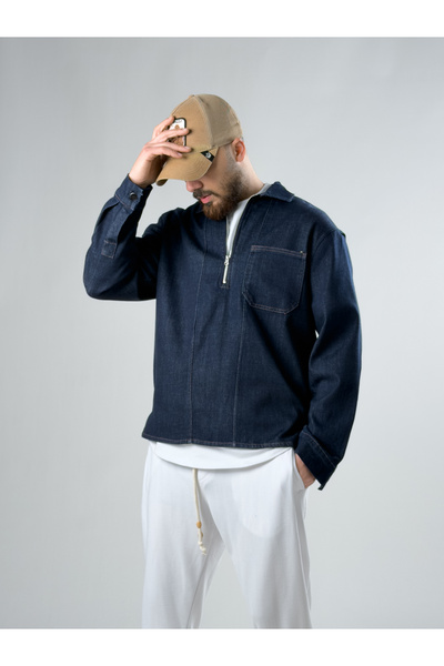 COCOPELLI Zipper Detailed Denim Jacket Coc2879