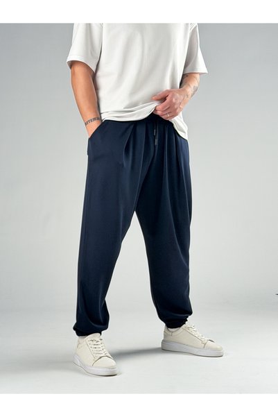 COCOPELLI Pileli Lacivert Erkek Jogger Pantolon COC2857