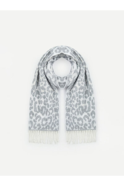 LC Waikiki Rmz Gi̇yi̇m Farkiyla Leopard Embroidered Women's Knitwear Scarf