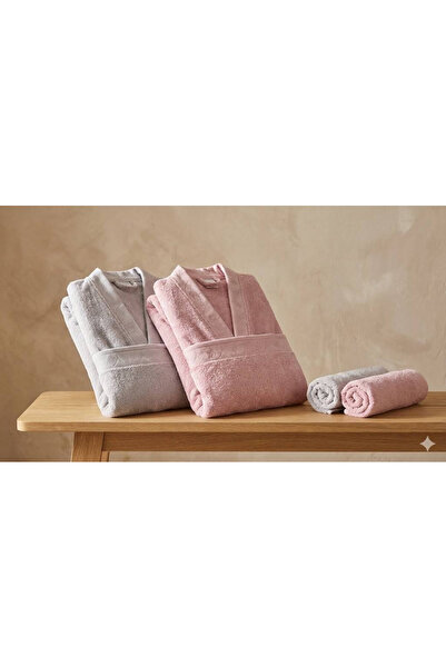 Özdilek Nev Tessa Gray-Pink Family Set