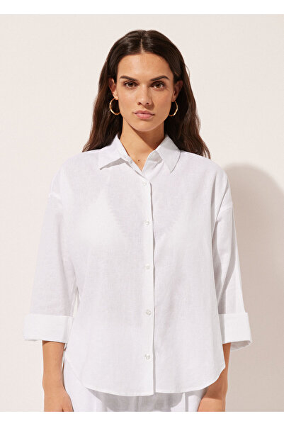 Calzedonia Linen and Viscose Short Shirt
