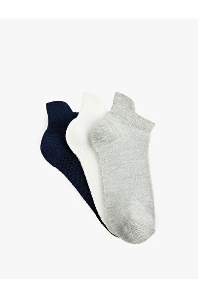Koton Комплект от 3 памучни чорапи до глезена