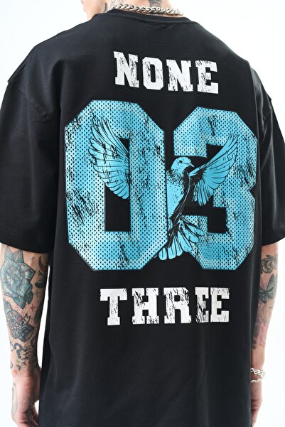 DENİKK Trend Premium Print Embroidery Oversize Unisex Short Sleeve T-Shirt- P...