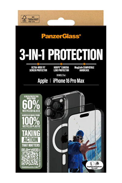 Panzer Glass Pachet de protecție PanzerGlass 3 în 1 pentru iPhone 16 Pro Max ...