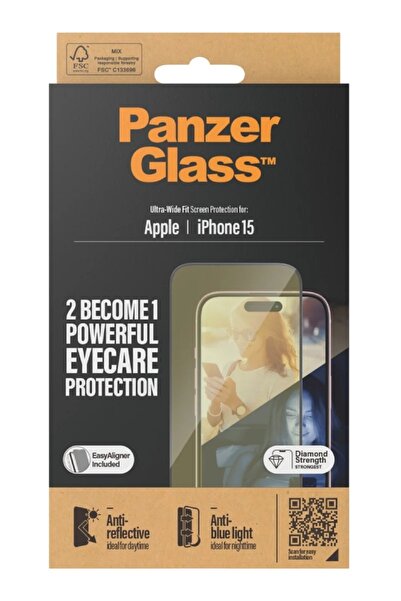 Panzer Glass Προστατευτικό οθόνης PanzerGlass Eyecare για iPhone 15 εξαιρετικ...