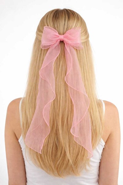 gigigiyim Automatic Tulle Buckle with Long Tail and Bow