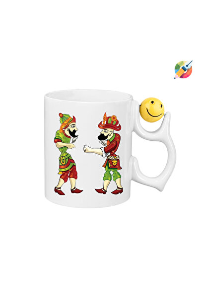 CERCİBAZAAR Hacivat & Karagöz Premium Porcelain Mug