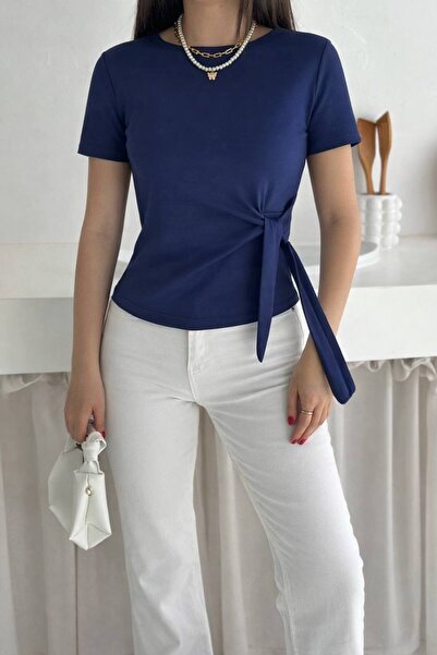 Noa&Noa Side Tie Short Sleeve Blouse