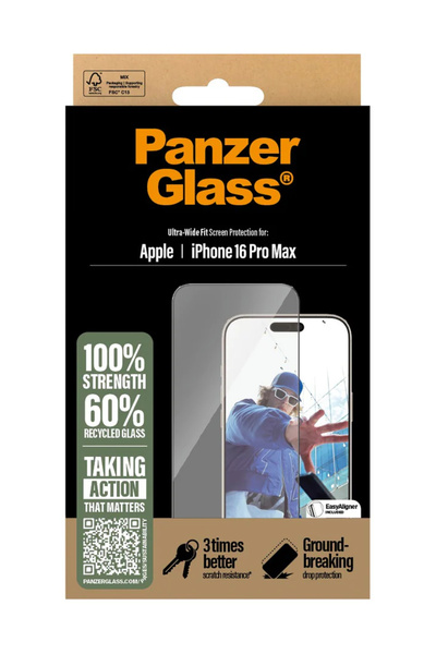 Panzer Glass Protecție ecran PanzerGlass pentru iPhone 16 Pro Max, cu fixare ...
