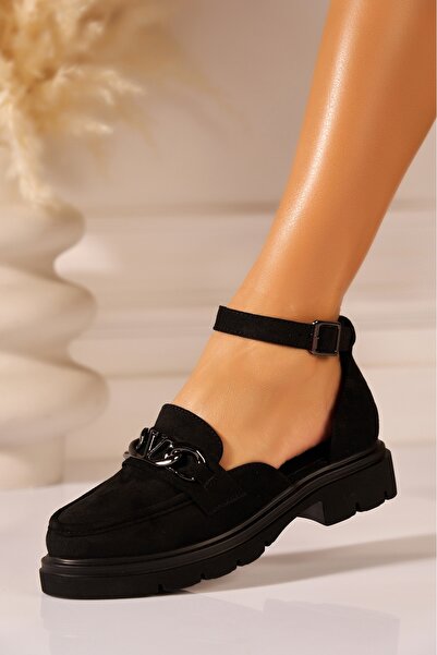 Joana Nena Women's Black Faux Suede Shoes Size 40