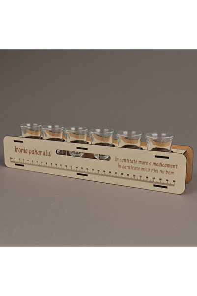 LimArt Personalized stand with 6 brandy glasses - The Irony of the Glass 38x8...