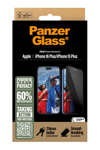 Panzer Glass Προστασία οθόνης PanzerGlass για προστασία απορρήτου iPhone 16 P...