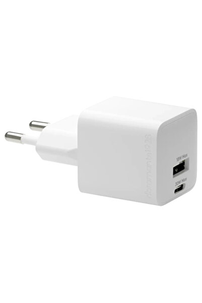 dbramante1928 Încărcător de perete GaN USB-C+USB-A 30W+18W EU Alb