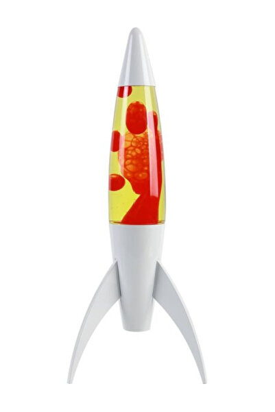 ITOTAL Лава лампа Ракета Бяла, Жълта, Червена