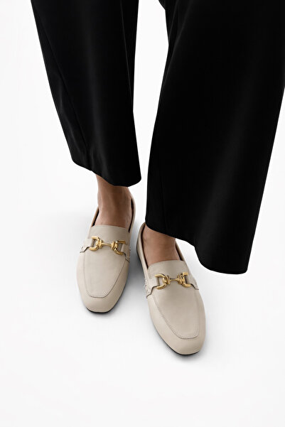 nope21shoess حذاء أكسل بيج من الجلد الطبيعي