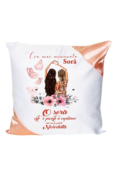 ROPRESSO Pillow with message for Sister "The most wonderful sister", 40x40 cm