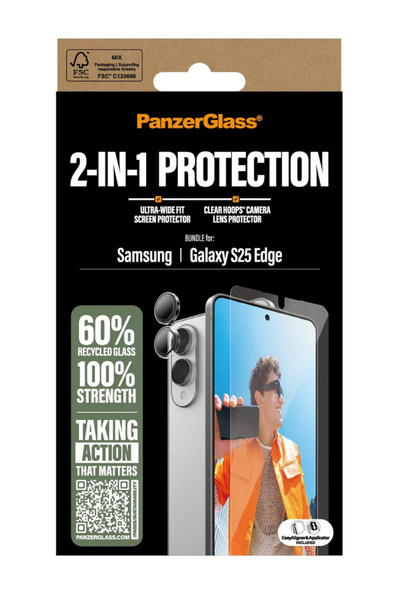 Panzer Glass Pachet PanzerGlass 2 în 1 pentru Samsung S25 Edge