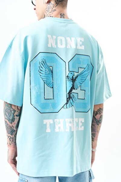 DENİKK Trend Premium Print Embroidery Oversize Unisex Short Sleeve T-Shirt- P...