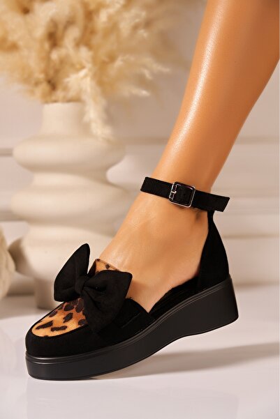 Joana Women's Black Faux Suede Casual Shoes 40