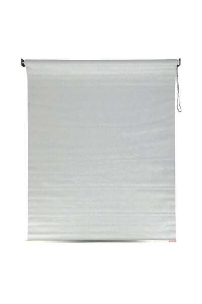 micasa Rectangular Side Chain Jacquard Blackout Roller Blind White 120 x 200 cm