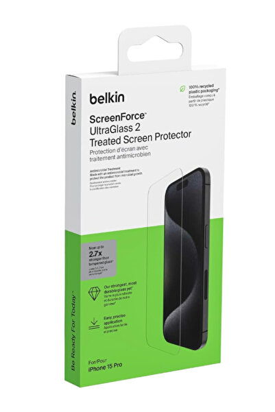 Belkin Προστασία οθόνης Ultraglass 2AM για iPhone 15 Pro