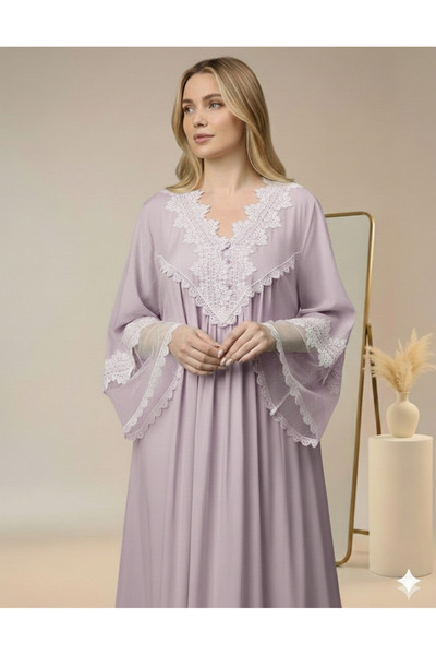 Maison Emarat NIGHT GOWN WITH INTRICAte lace detailing