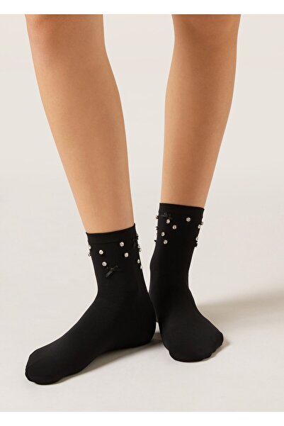 Calzedonia Bowknot and Shiny Stone Socks