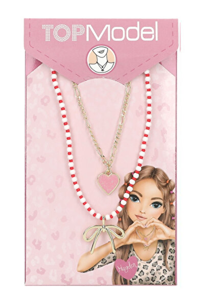 Top Model TOPModel Double Layer Necklace Leohearth Gold Pink White Red