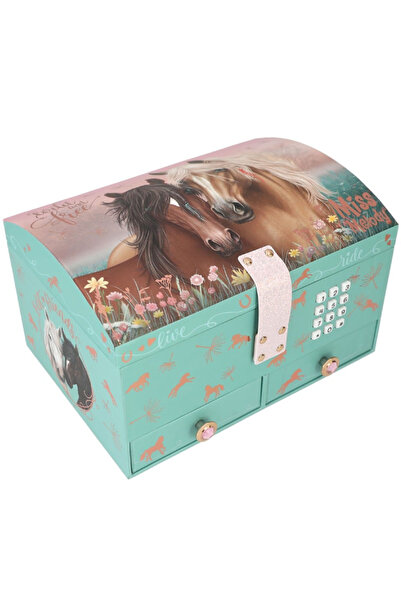 Miss Melody Big Jewellery Box with Code and Sound Soft Green