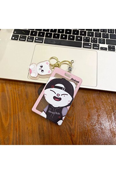Kpop Dünyasi STRAY KIDS Hyunjin '' Jiniret '' Sert Kapak Card Holder/Anahtarlık