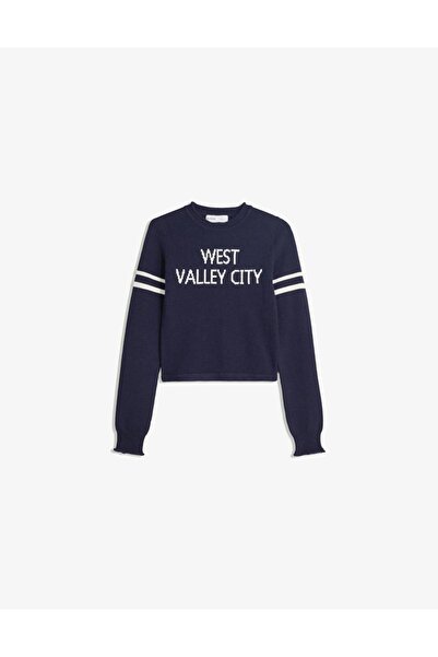 Butik Allbucks Bersh Printed Flexible Knit Sweater Abbrs3766