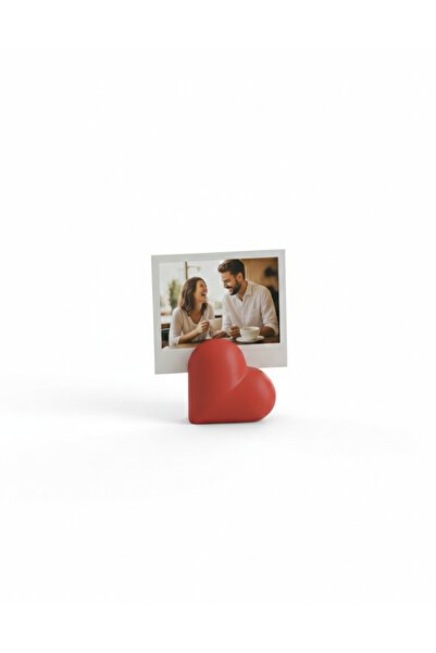 hediyesepetinde Heart-Shaped Photo Holder Decorative Frame Stand – Romantic T...