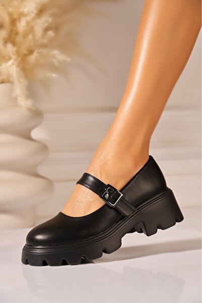 Joana Pantofi cu platformă Akemi pentru femei, negri, mărimea 40