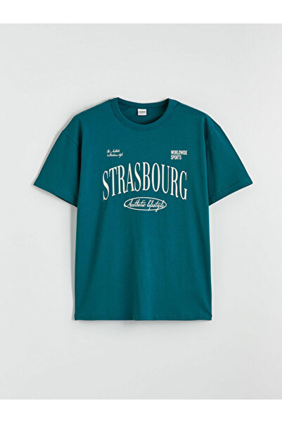 LC Waikiki RMZ GİYİM FARKIŞİLLİGİLE Zero Roba Yaka Strasbourg Tricou cu impri...