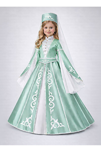 JAVERA Kafkas Kıyafeti Kız Çocuk Kostümü (4-5-6-7-8-9-10-11 Yaş)
