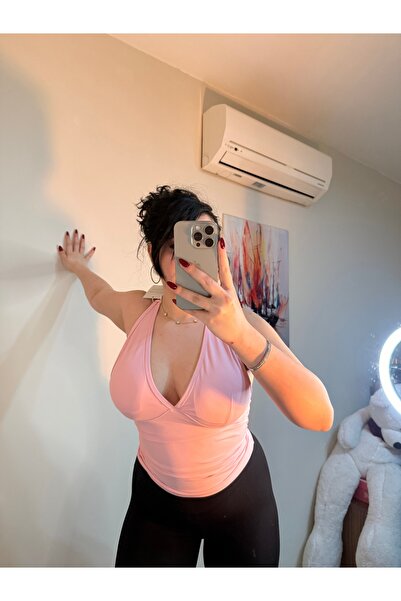 dessi butik Pembe Destekli Scuba Kadın Büstiyer