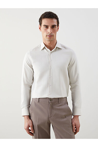 LC Waikiki Nevavm Slim Fit Long Sleeve Oxford Men's Shirt with Difference