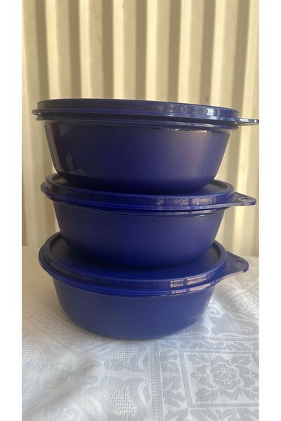 Tupperware كوب إس آند إس 630 مل أزرق منتصف الليل 3 قطع