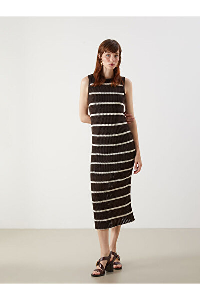 LC Waikiki I Sıfır روبا ياكا مخطط فستان تريكو من متجر فريزن ستور