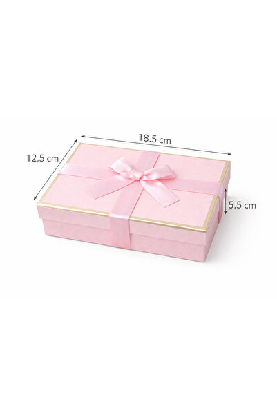 SÜRPRİZ ATÖLYESİ KÜÇÜK BOY Lüks Hediye Kutusu - Kurdeleli Dokulu Sert Karton