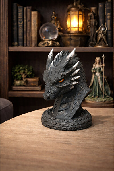The Mark Dekor Fantastik Ejderha Biblo El Yapımı Heykel - Dekoratif Bilgisaya...