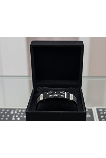 Akgümüş Beşiktaş Baskılı Çelik Bileklik