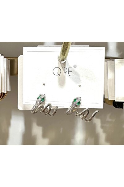 GLOW ACCESSORIES BAE Qpe Zircon Stone Stainless Steel Snake Earrings