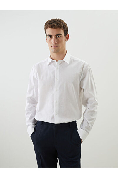 LC Waikiki Regular Fit Long Sleeve Linen Blended Men's Shirt
