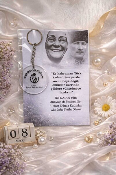 HediyelikAVM 8 martie cadou de Ziua Femeii 8 brelocuri din plexiglas