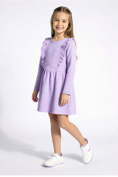 MODANINO Girl's Dress-Ottoman Fabric-Ruffle Detailed 6-10 Years 12535