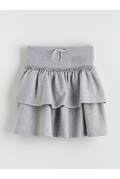 LC Waikiki Rmz Gi̇yi̇m Farkiyla Stoned Ruffled Girls' Skirt