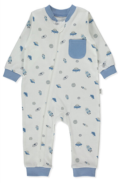 Bebetto Interlock Zippered Jumpsuit Without Booties (Sweet Jumpsuit/26) Indigo